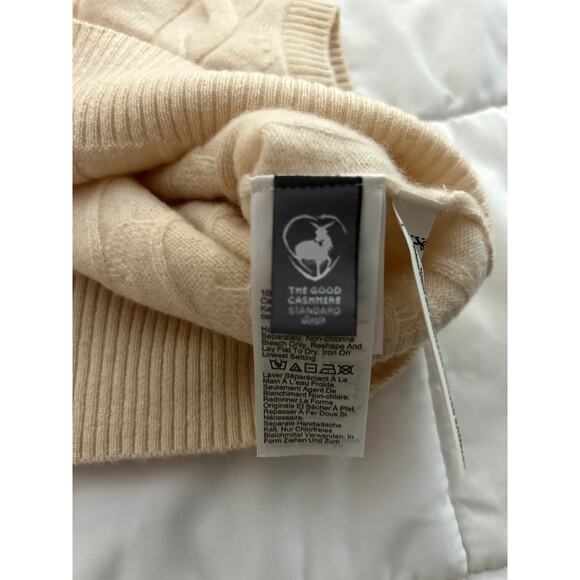 J-Crew Cashmere ButterCream cropped cable-knit sweater-vest Size XS/S - Picture 8 of 10